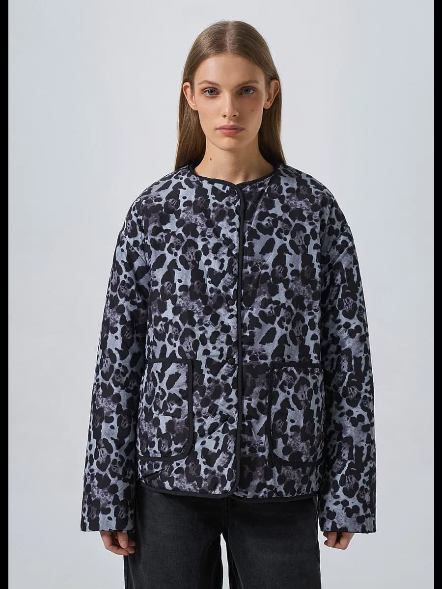 Куртка двусторонняя с леопардовым рисунком