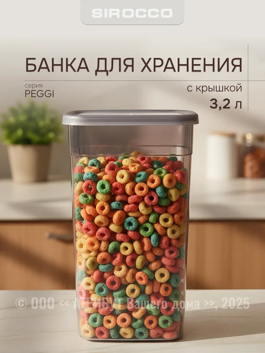 Банка для сыпучих продуктов 3,2 л