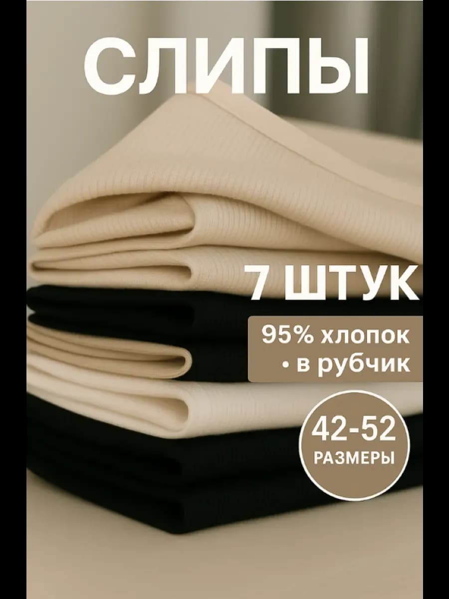 Трусы женские набор хлопок рубчик