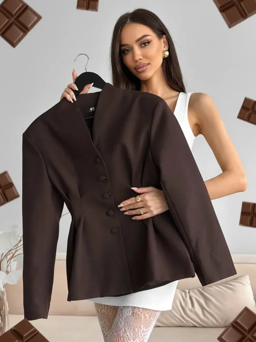 Пиджак приталенный удлиненный