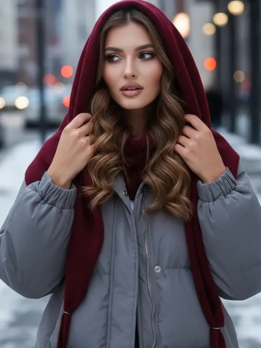 Косынка вязаная женская платок на шею