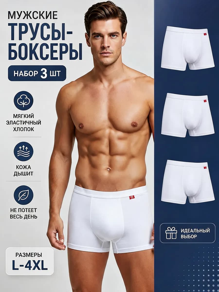 Трусы боксеры хлопок