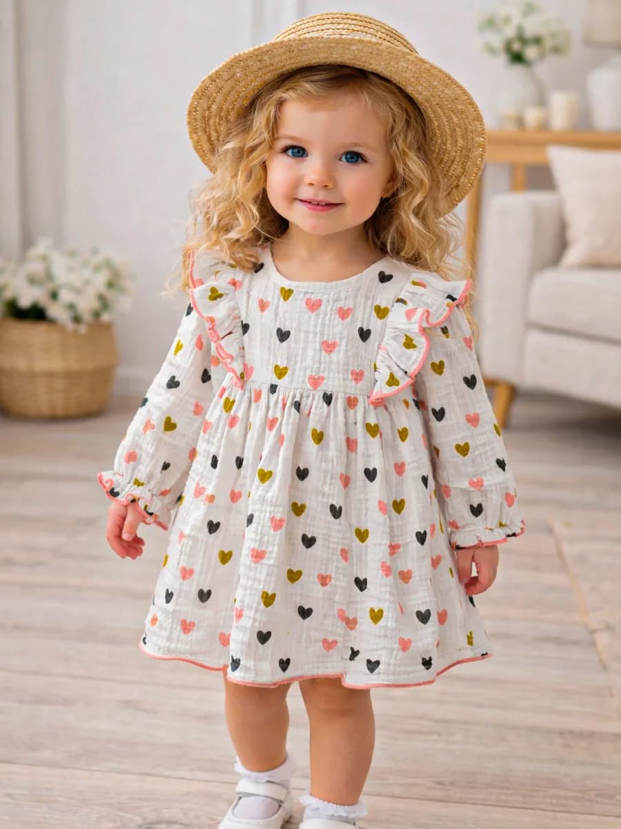 Платье из муслина для малышей