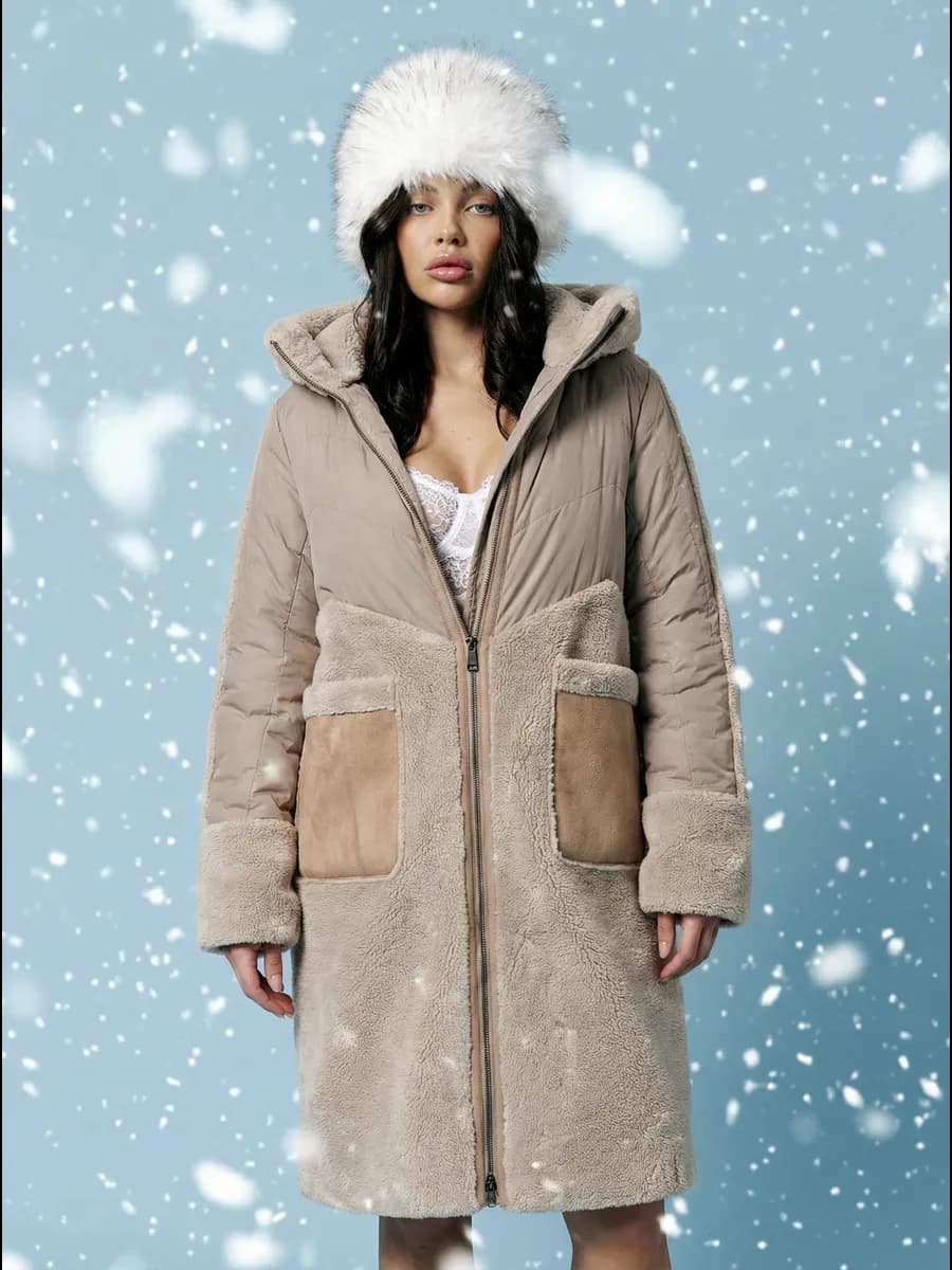 Пальто зимнее длинное больших размеров