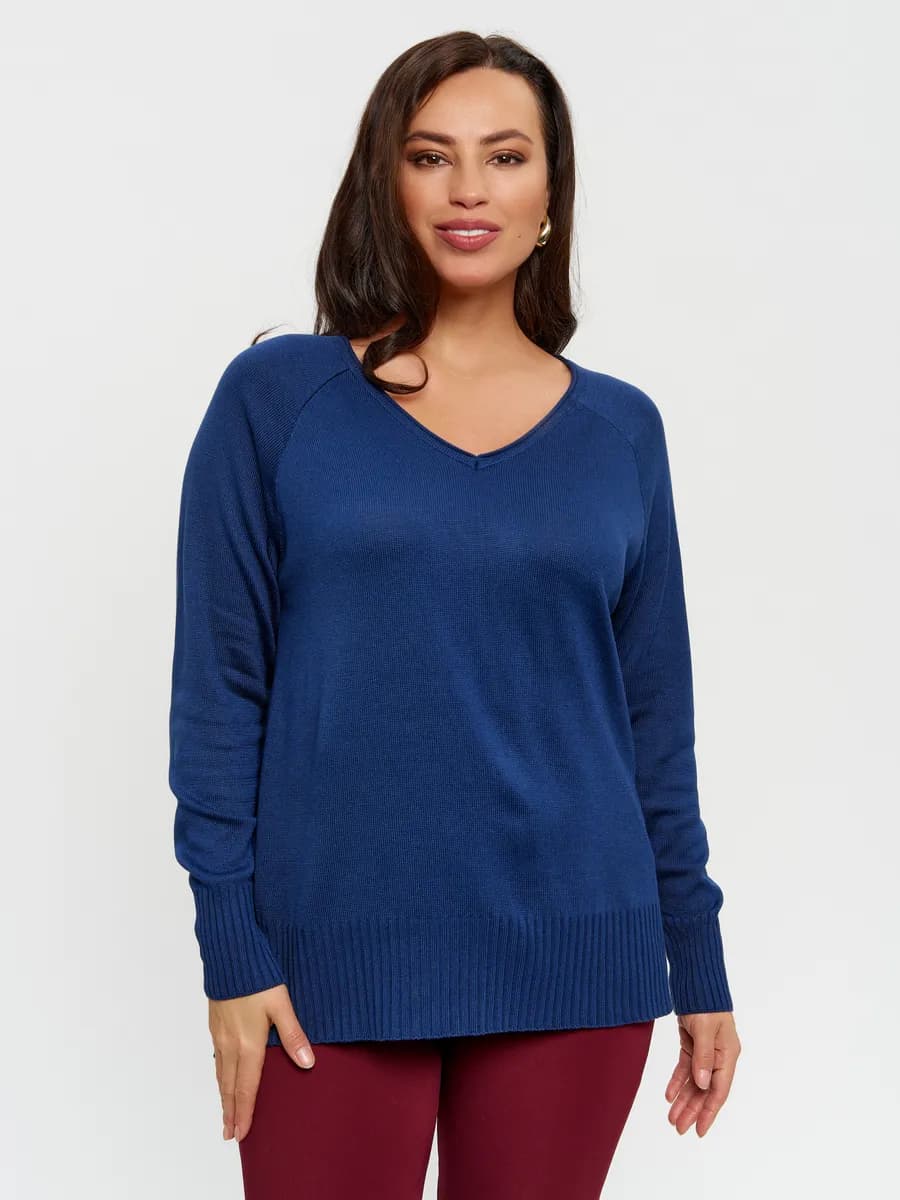 Свитер вязаный больших размеров