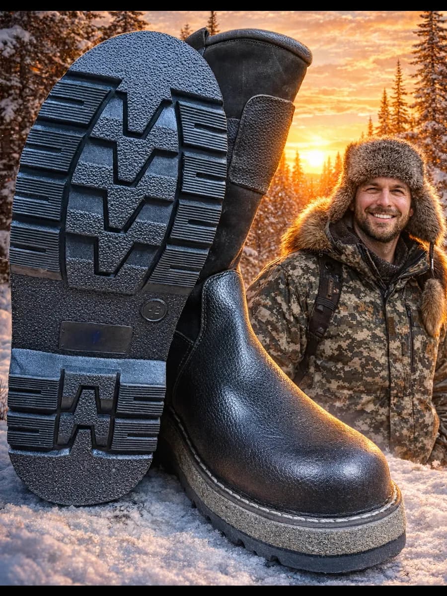 Унты зимние натуральные с мехом монголки