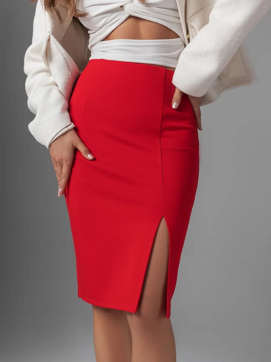 Юбка карандаш с разрезом