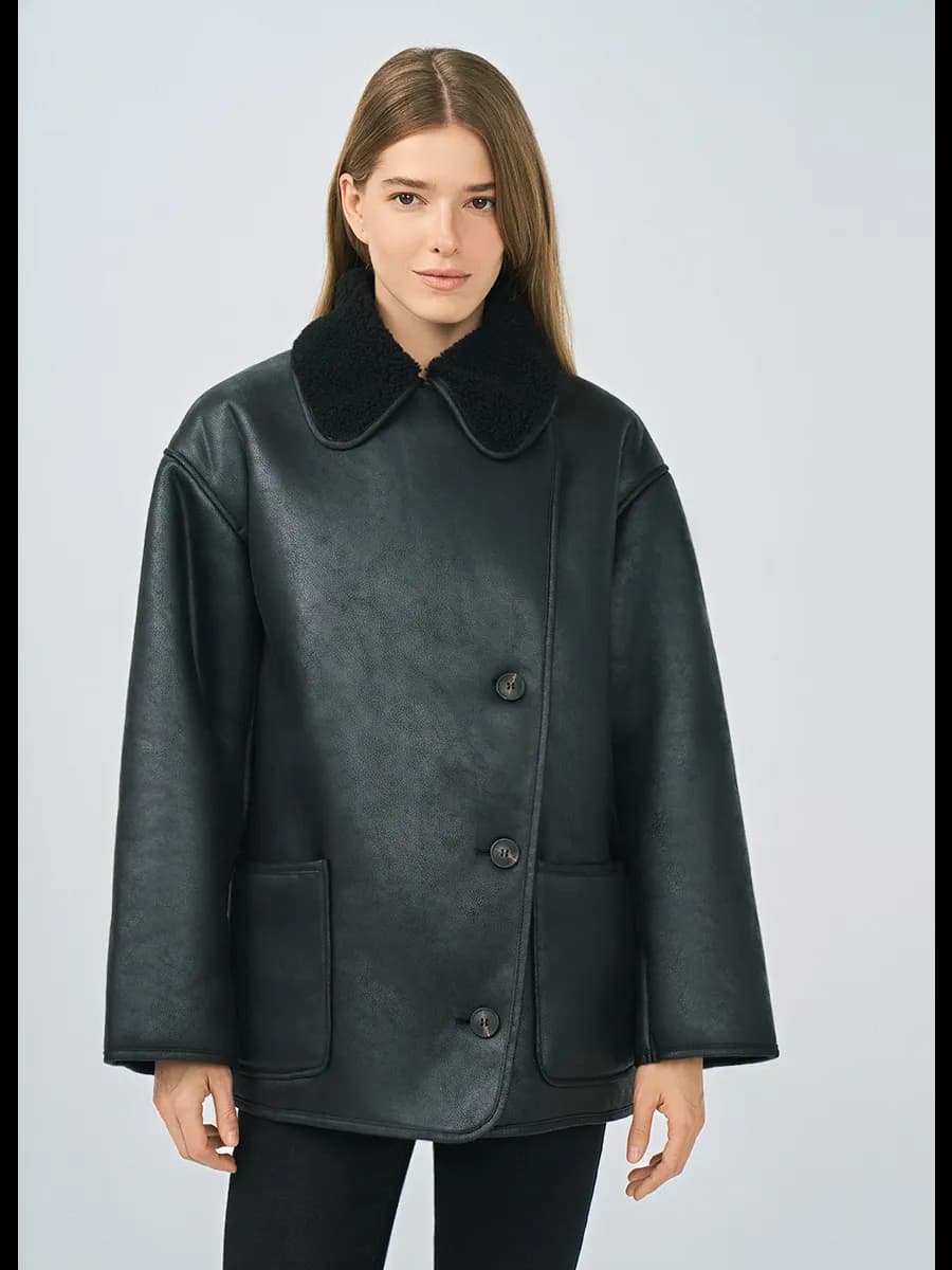 Дублёнка с искусственным мехом - фото 1