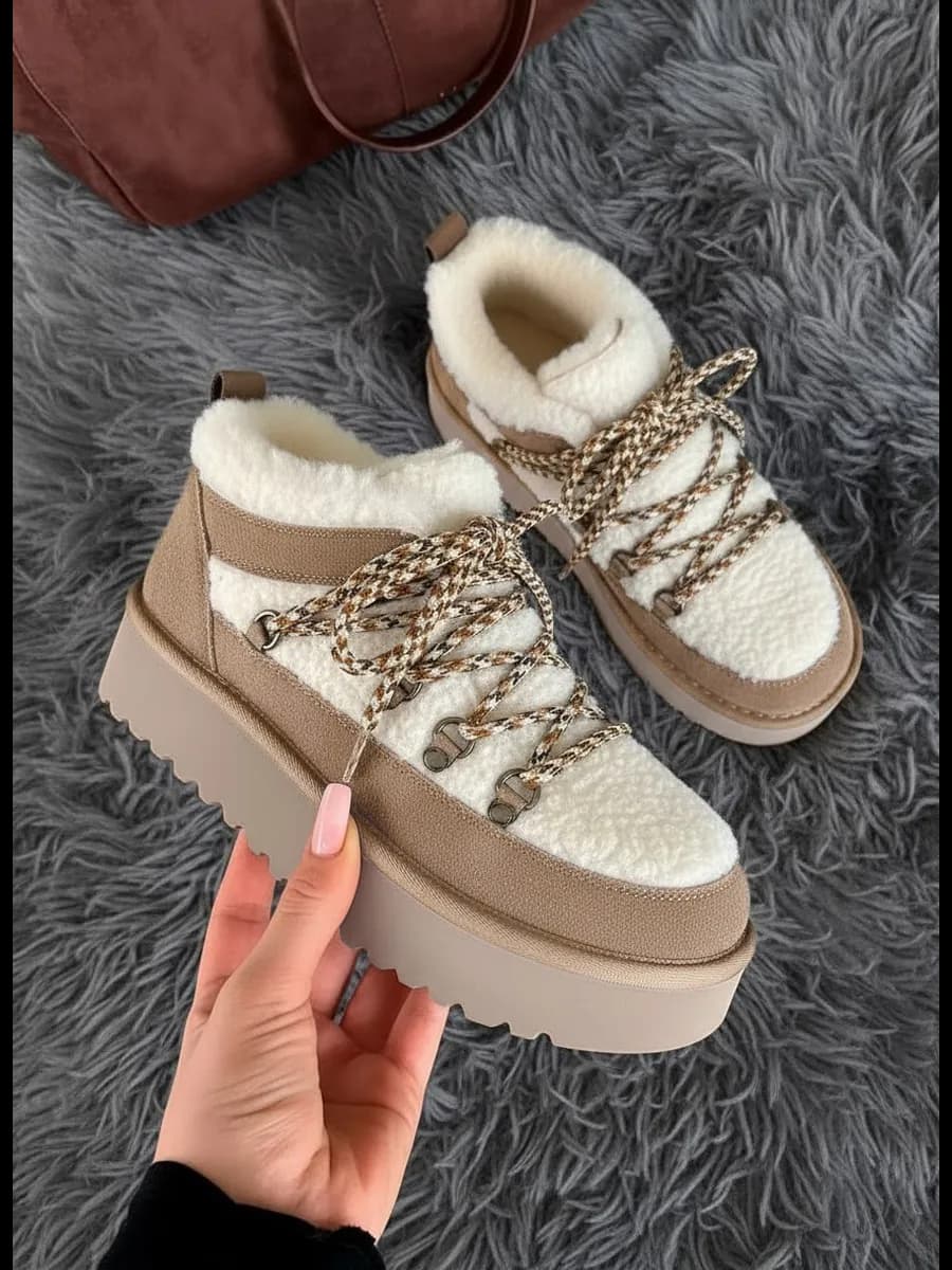 Зимние угги на платформе