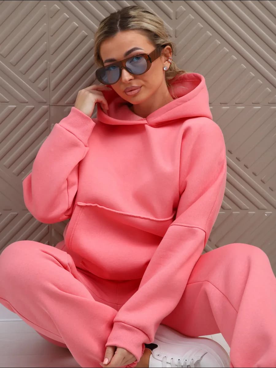 Спортивный костюм теплый больших размеров новогодний