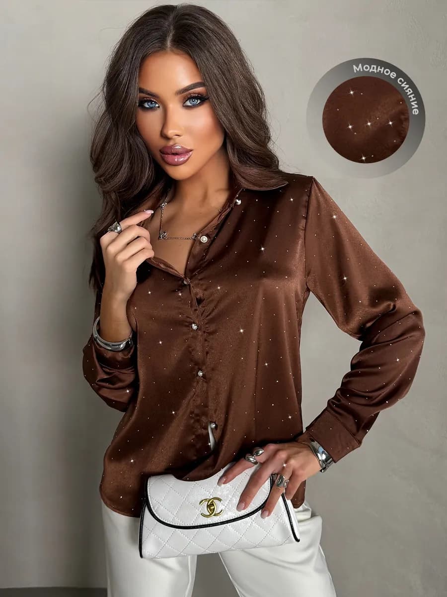 Блузка нарядная вечерняя со стразами