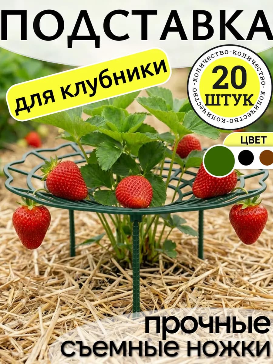 Подставка под клубнику кустодержатель, набор 20 шт