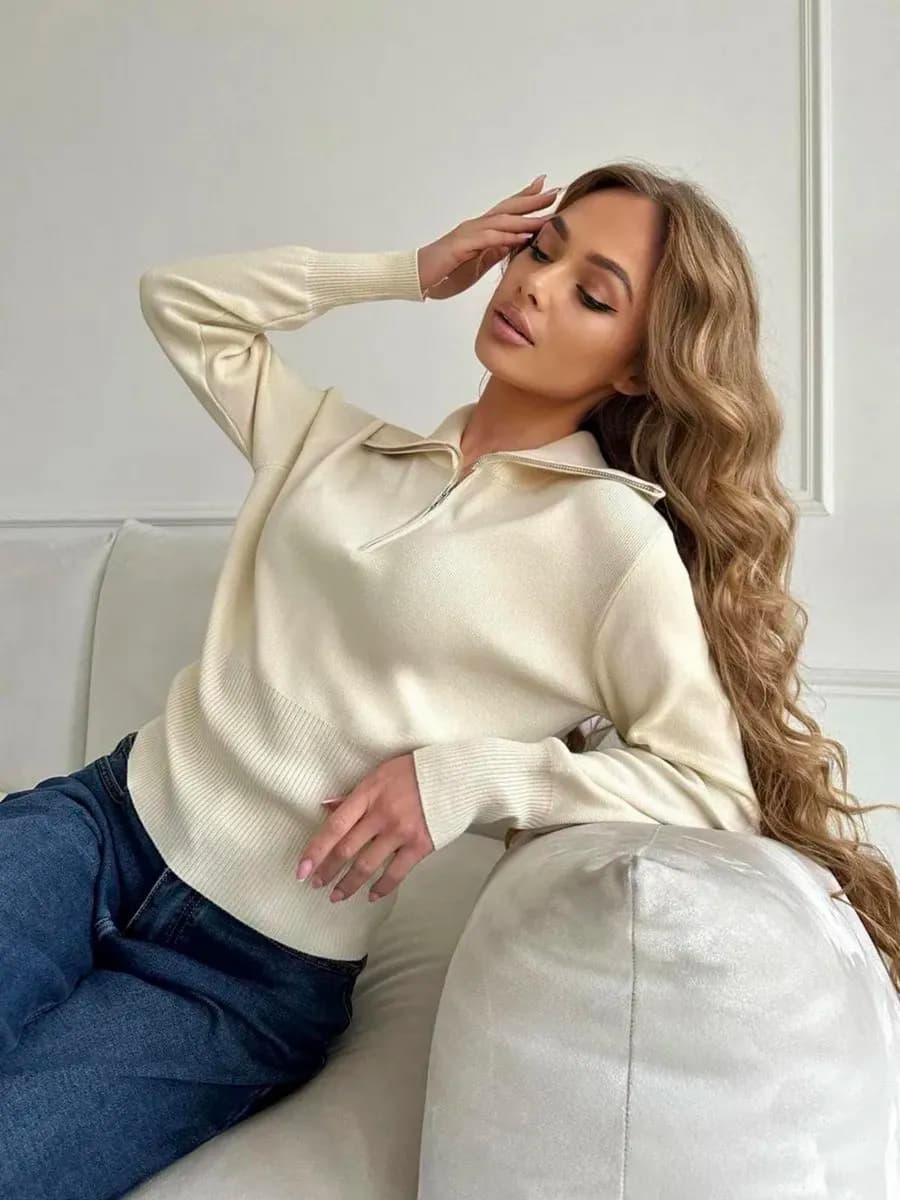 Джемпер с воротником на молнии