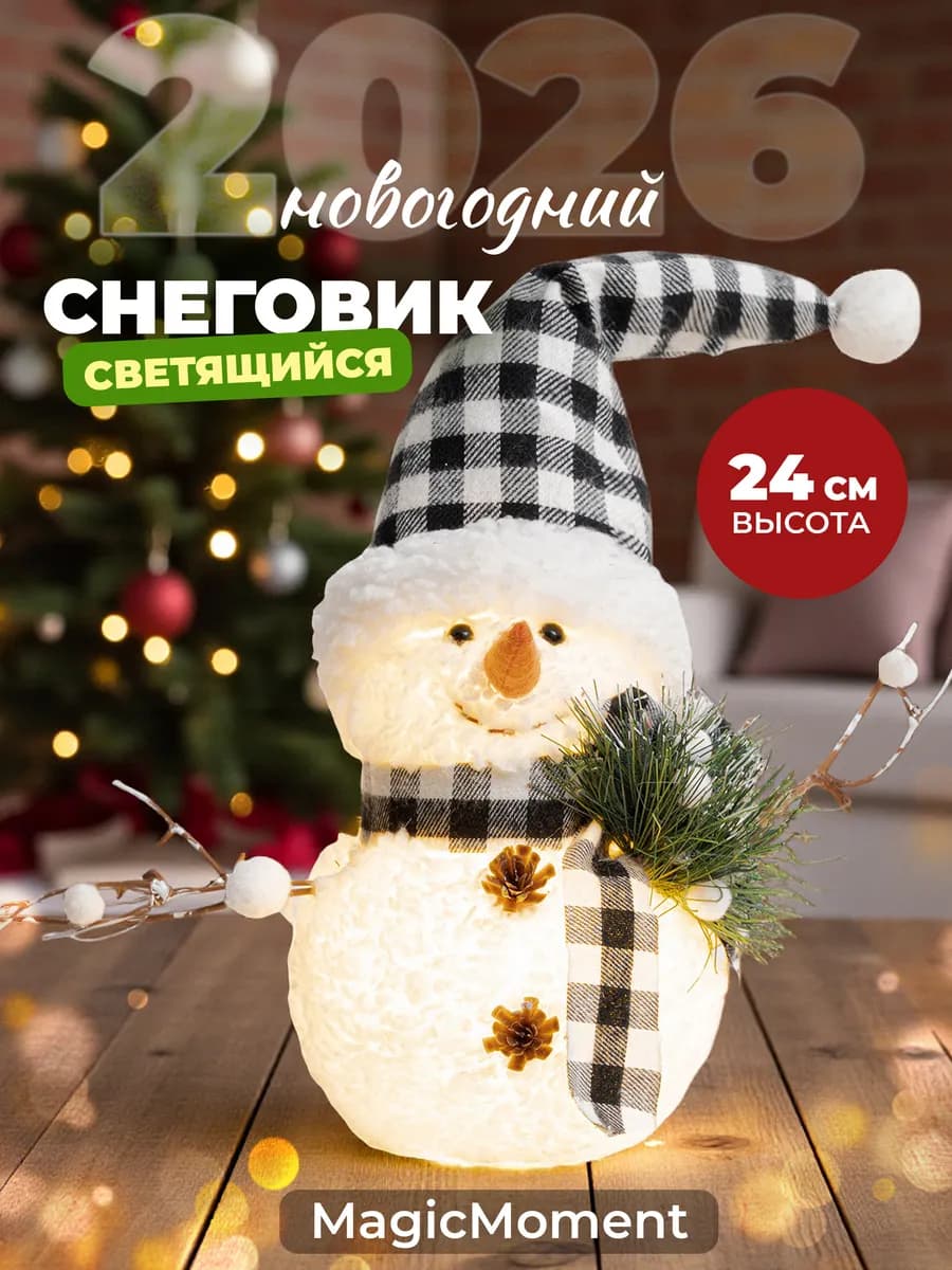 Украшение для дома Новый год 2026 - Снеговик под елку - фото 1