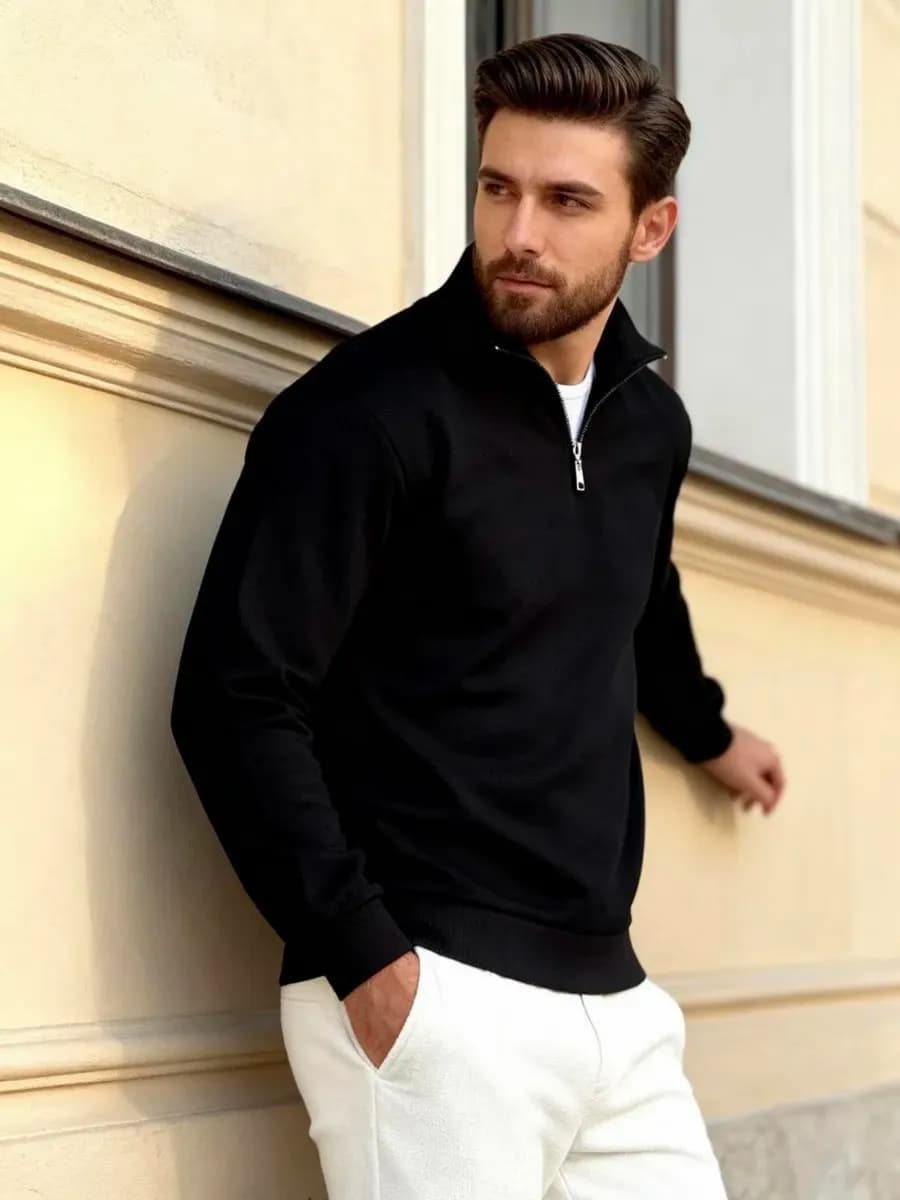 Свитшот на молнии полузамок