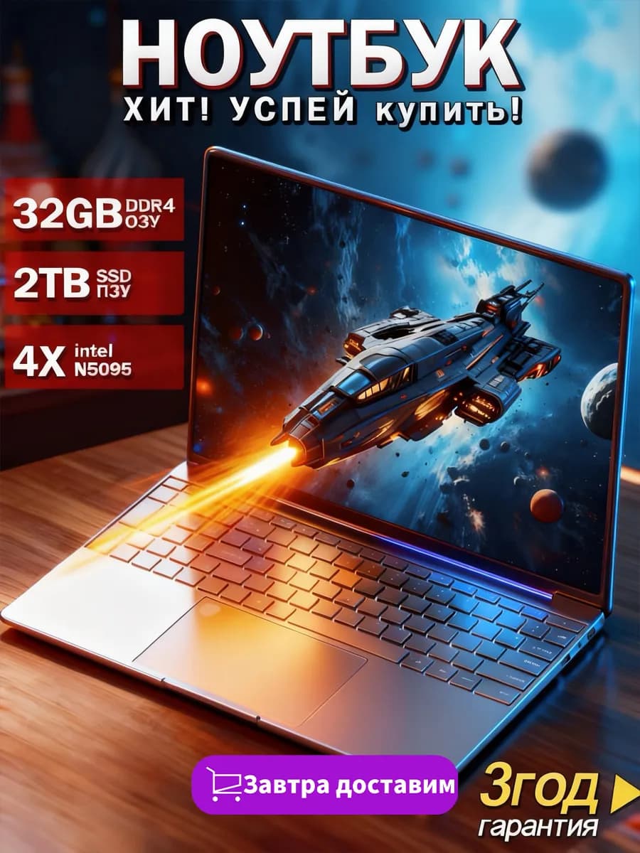 Хороший ноутбук 2025 для работы и учебы 15 6" 32ГБ 2ТБ