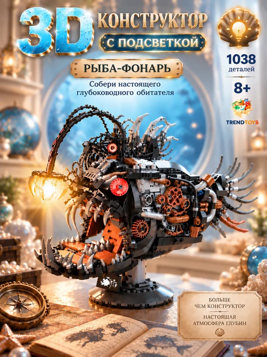 Конструктор ночник Рыба фонарь