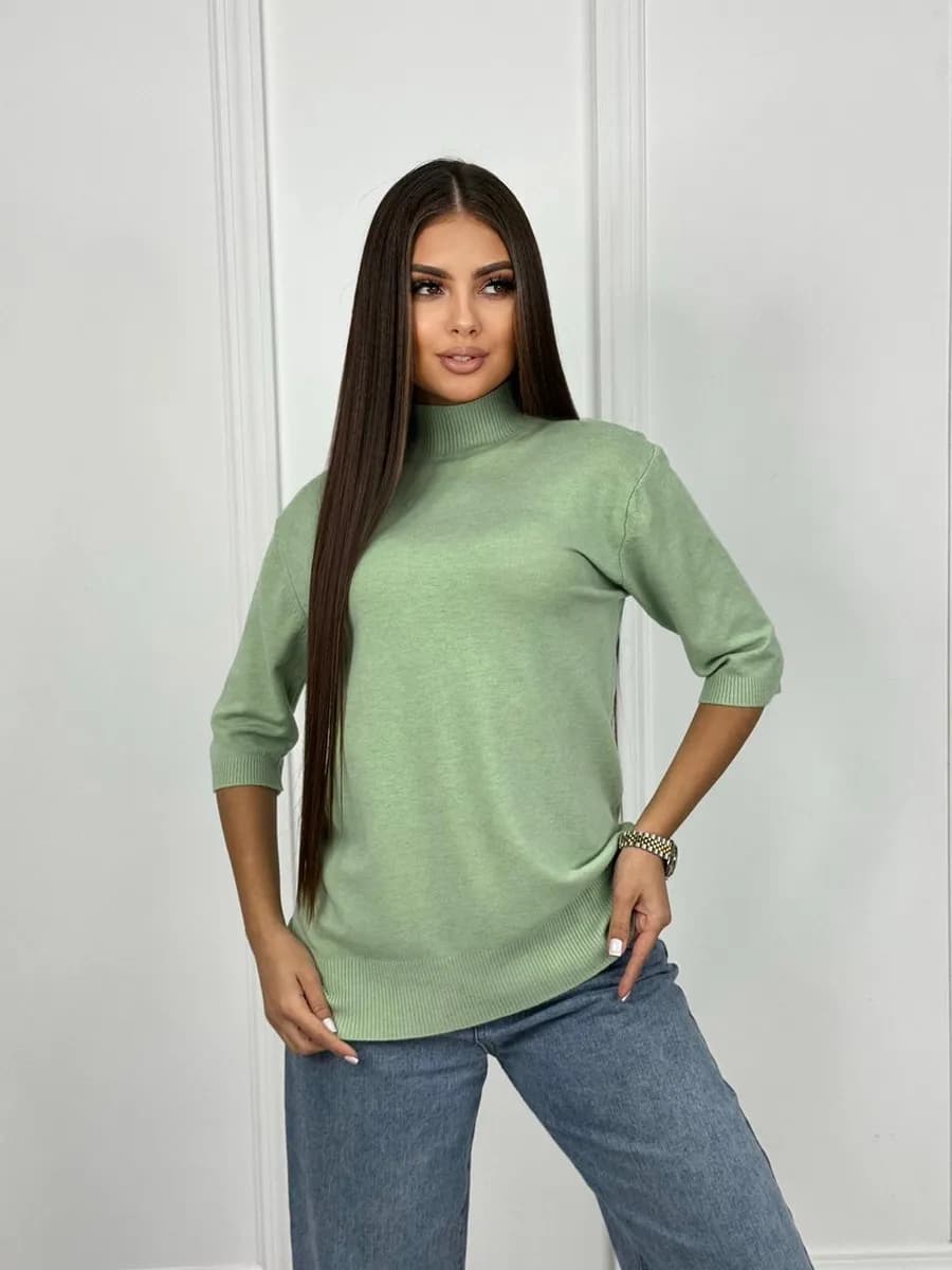 Водолазка с воротником-стойкой и рукавом 3 4