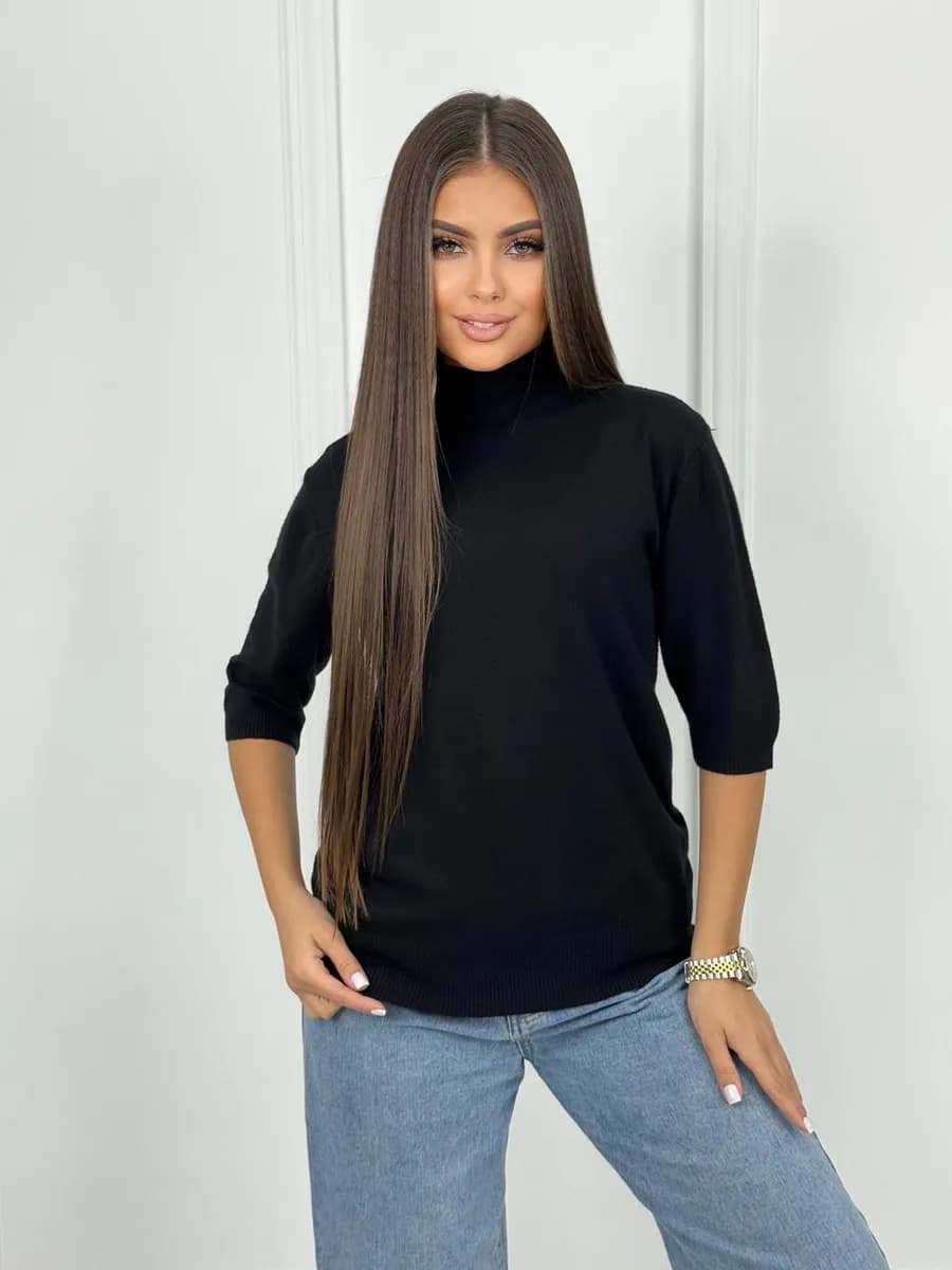 Водолазка с воротником-стойкой и рукавом 3 4