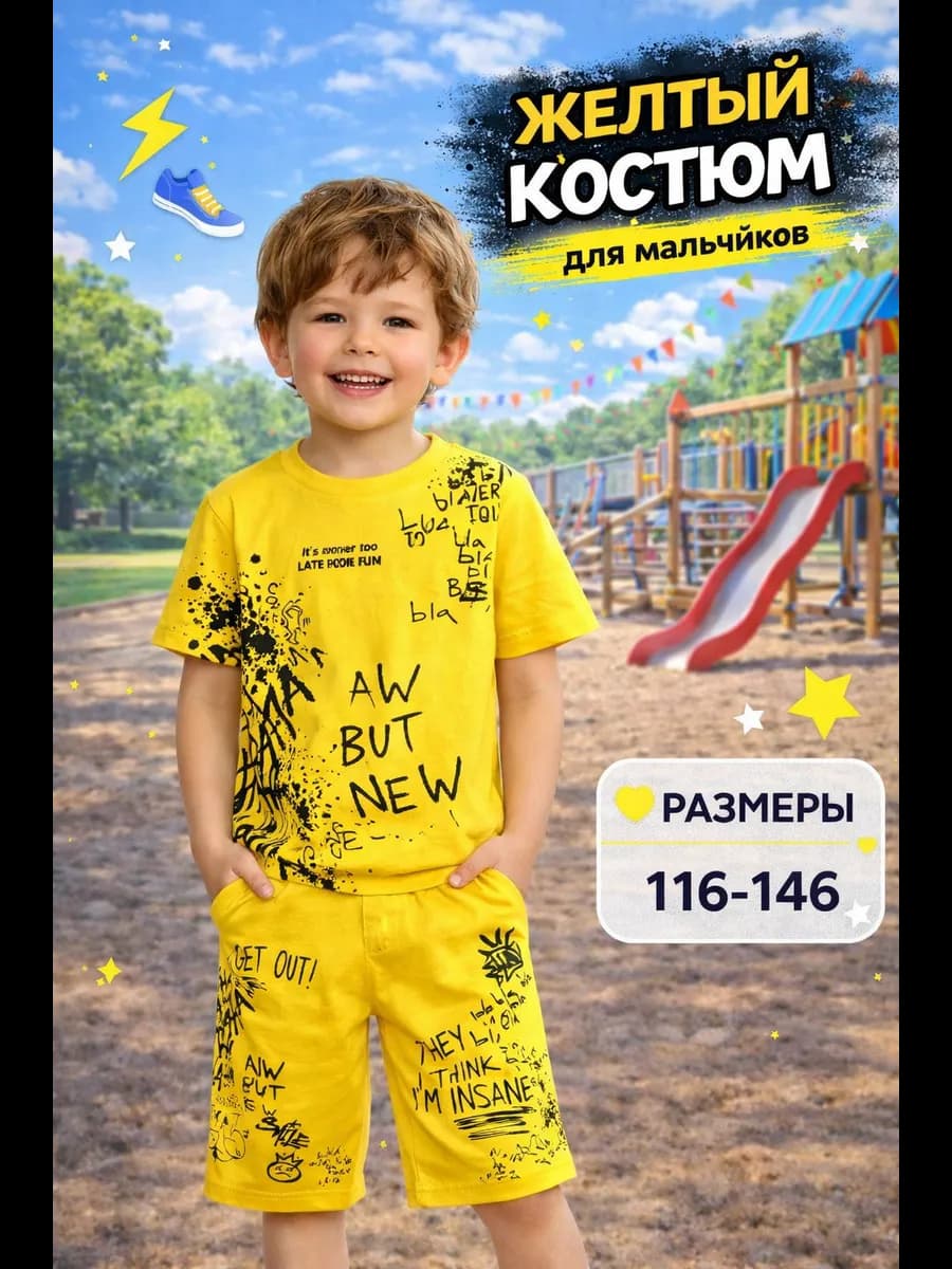Комплект футболка с шортами