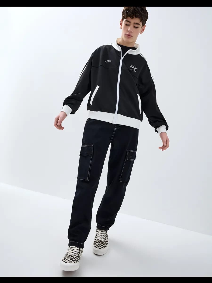 Джинсы чёрные джоггеры