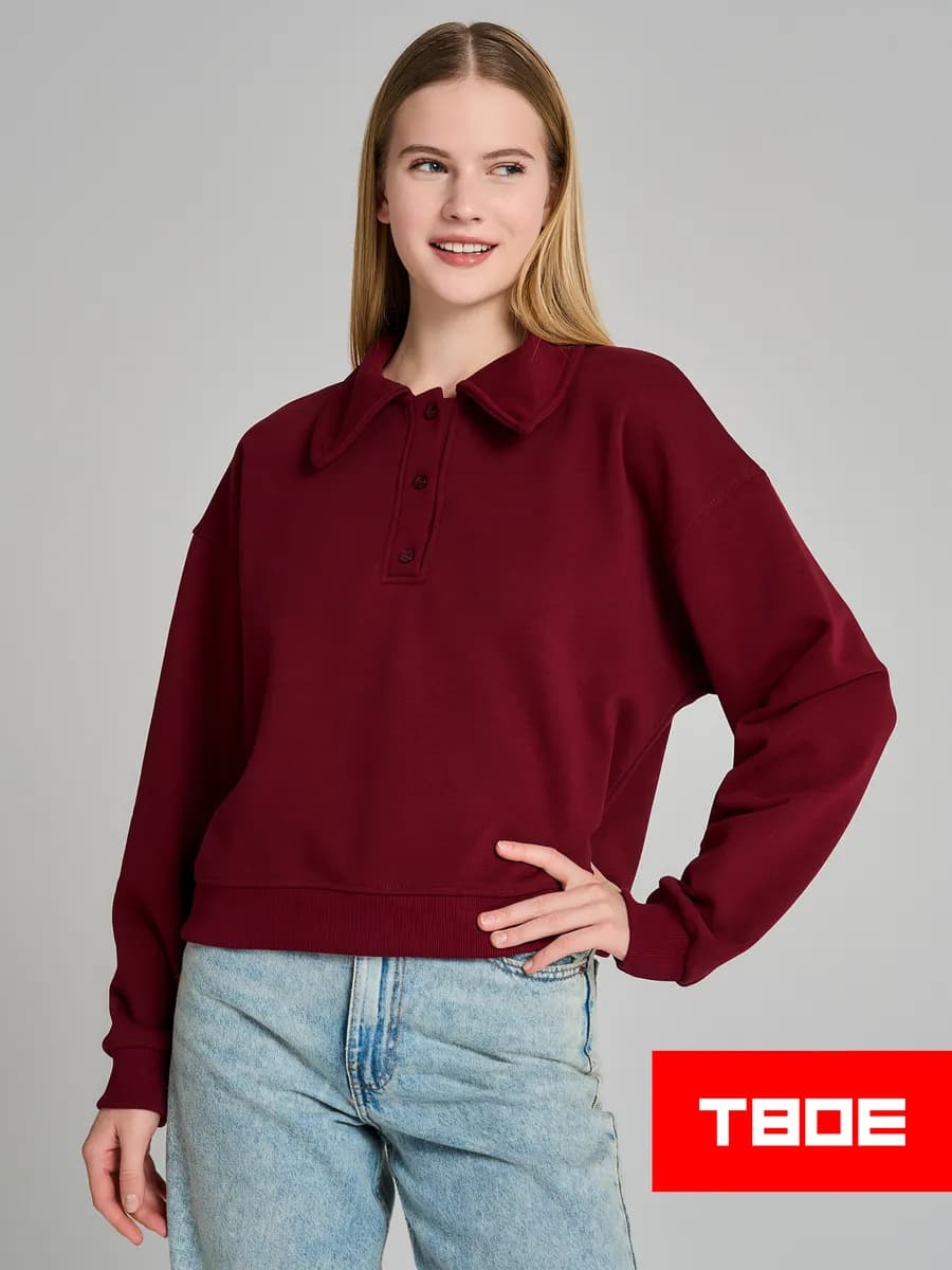 Толстовка поло оверсайз