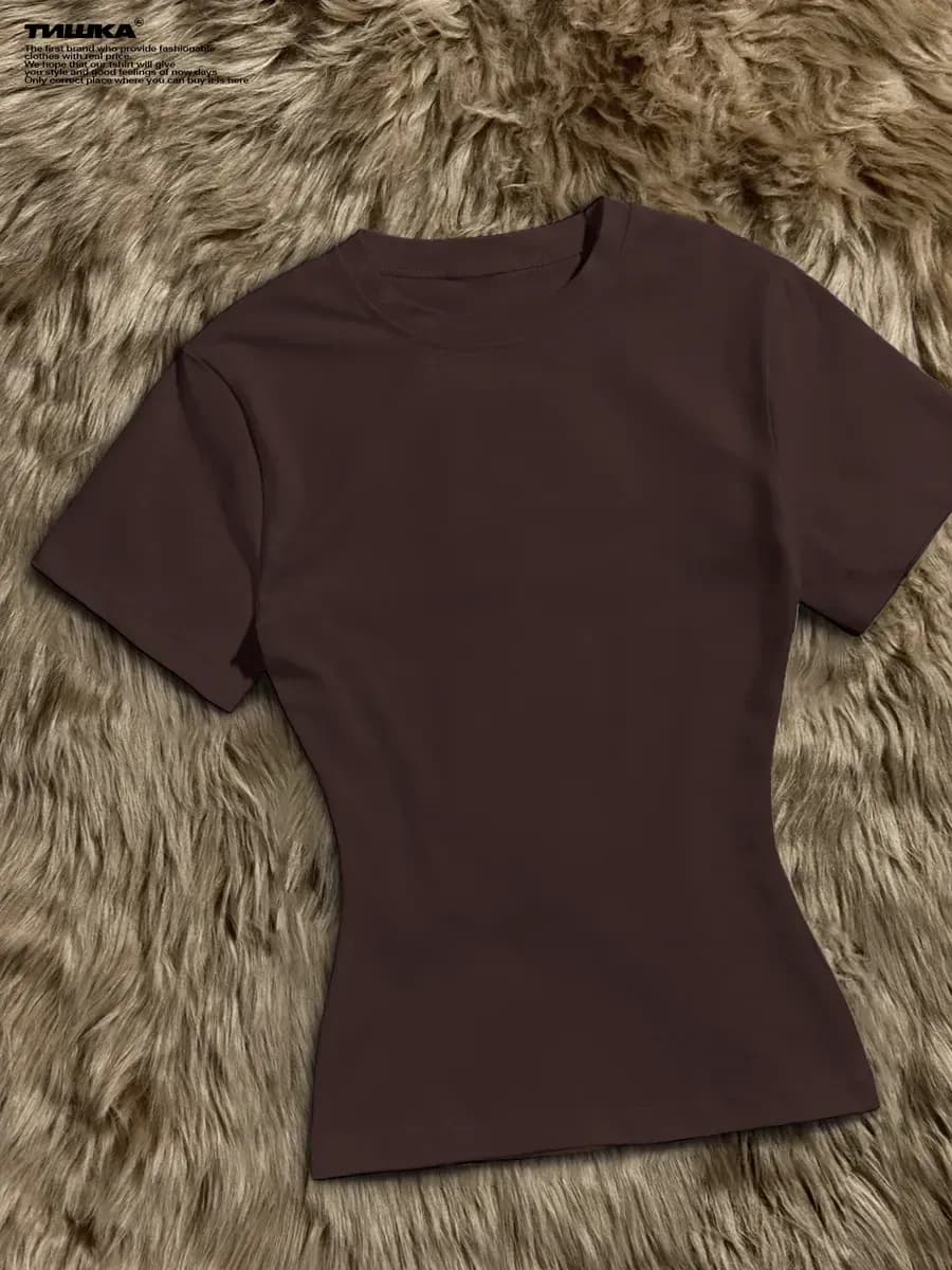 Базовая облегающая футболка скимс