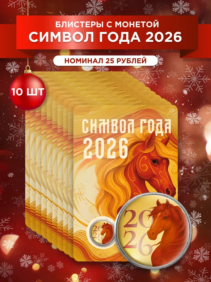 Набор Символ 2026 года Монеты 25 рублей 10 шт