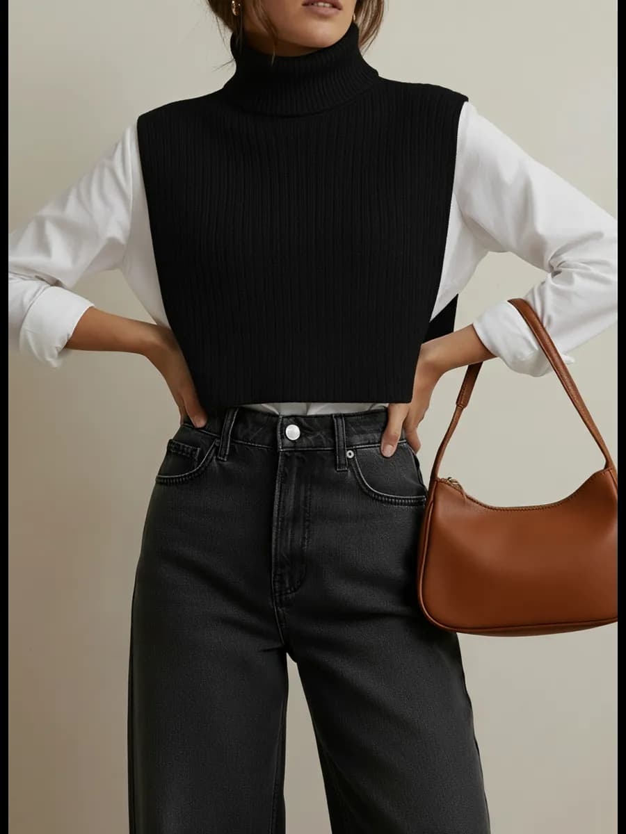 Манишка снуд вязанная шарф