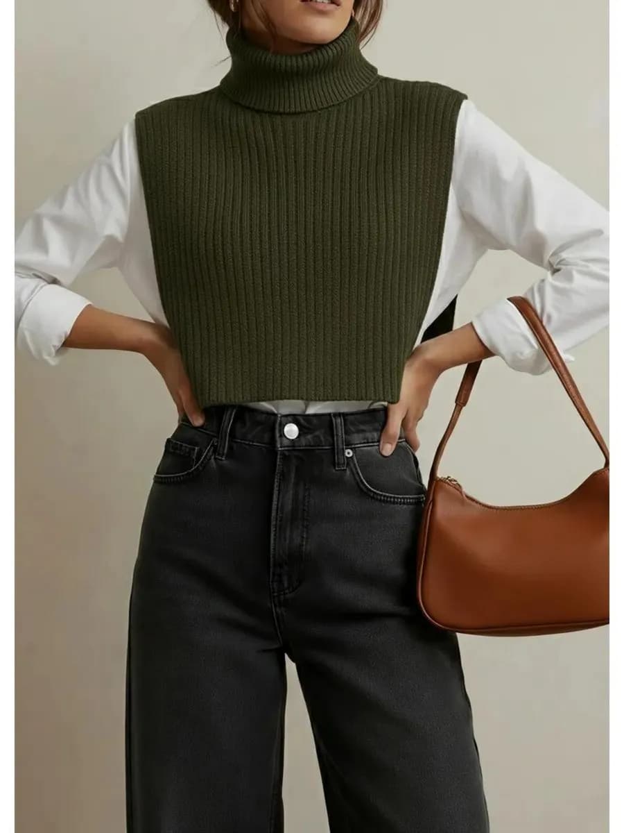 Манишка снуд вязанная шарф