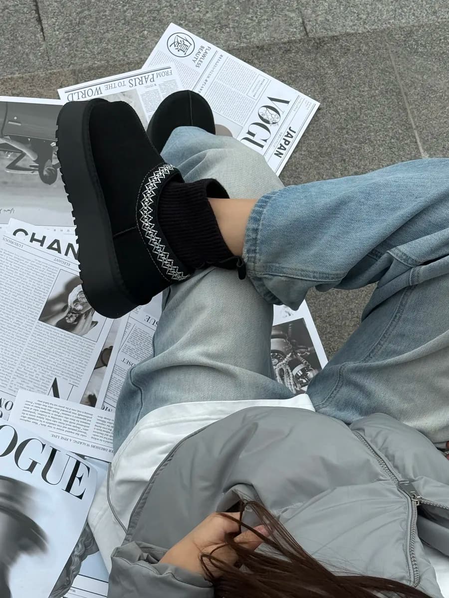 Угги зимние на платформе