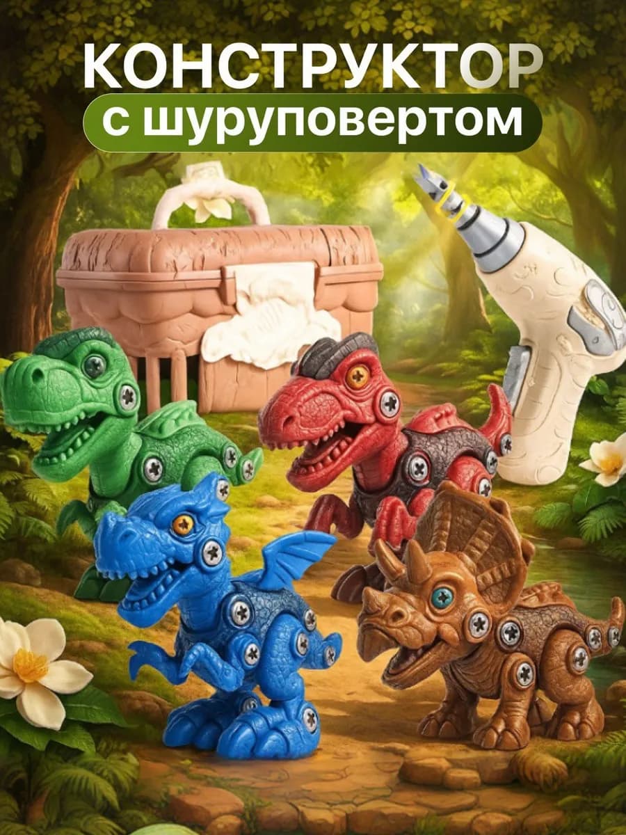 Конструктор с шуруповертом развивающий