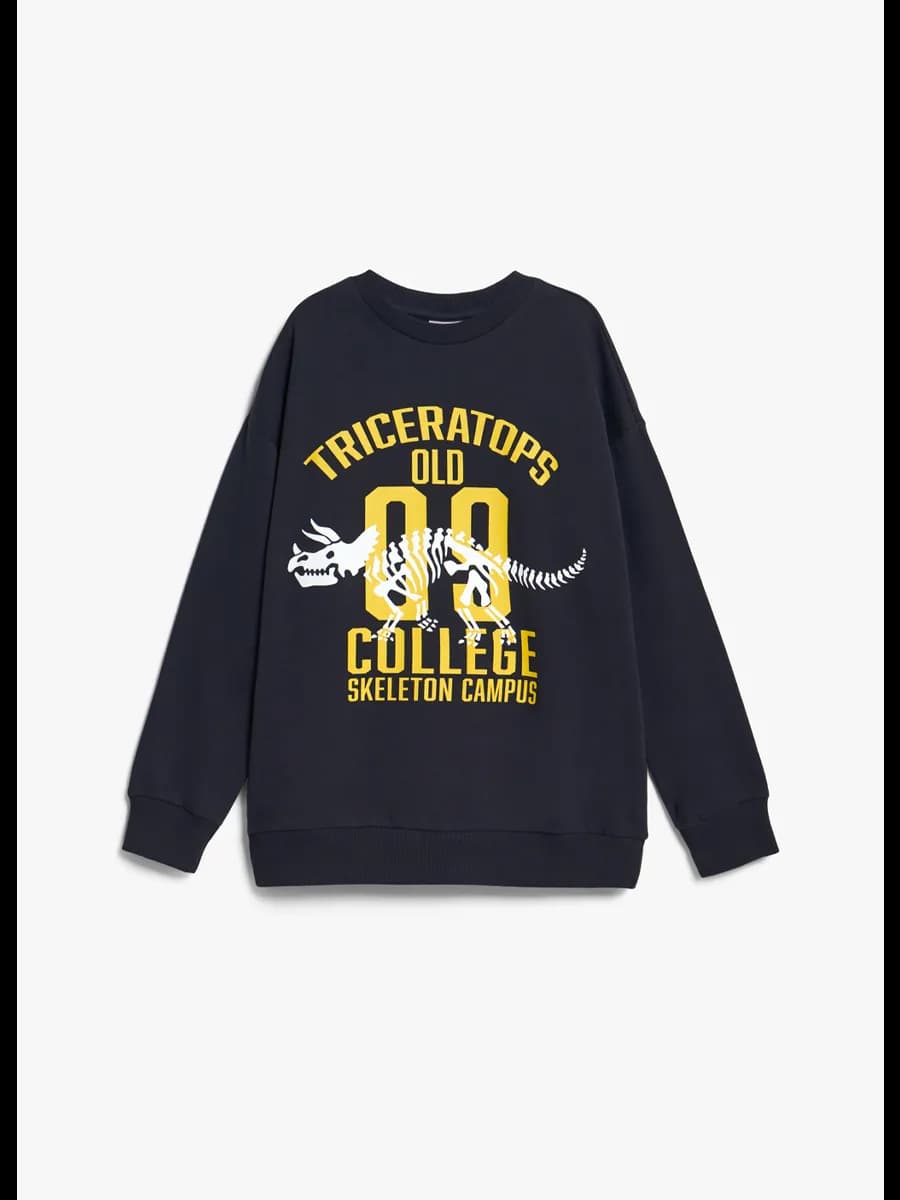 Толстовка синяя хлопковая