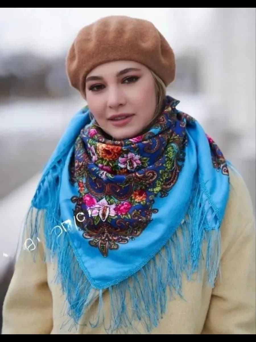 Платок с бахромой 1Х1