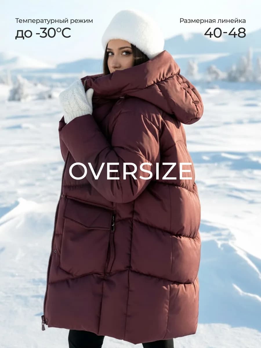 Пуховик зимний с капюшоном