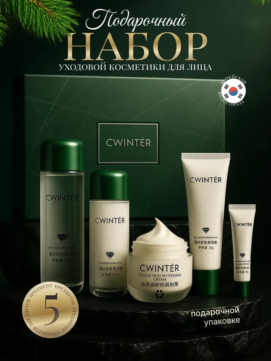 Новогодний подарочный набор косметики для ухода