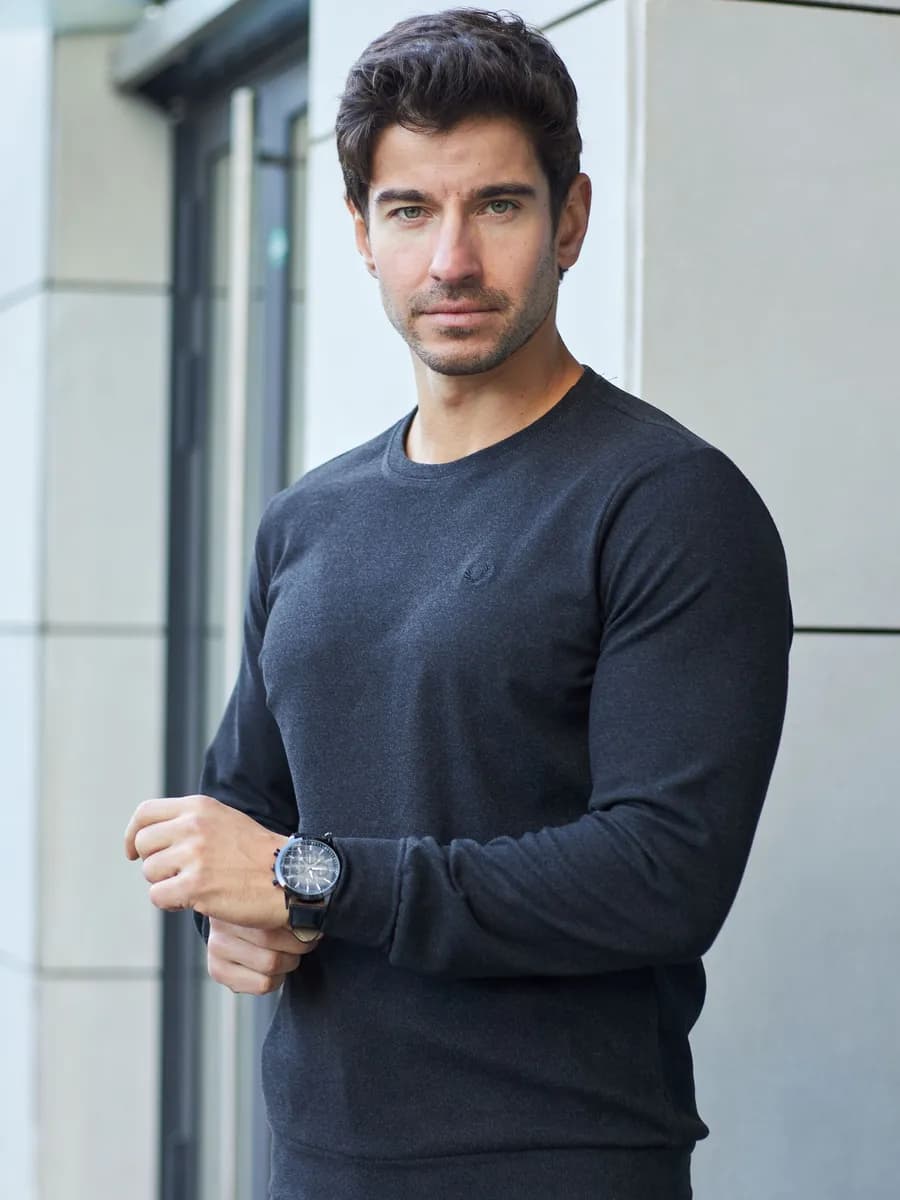 Кашемированный пуловер теплый