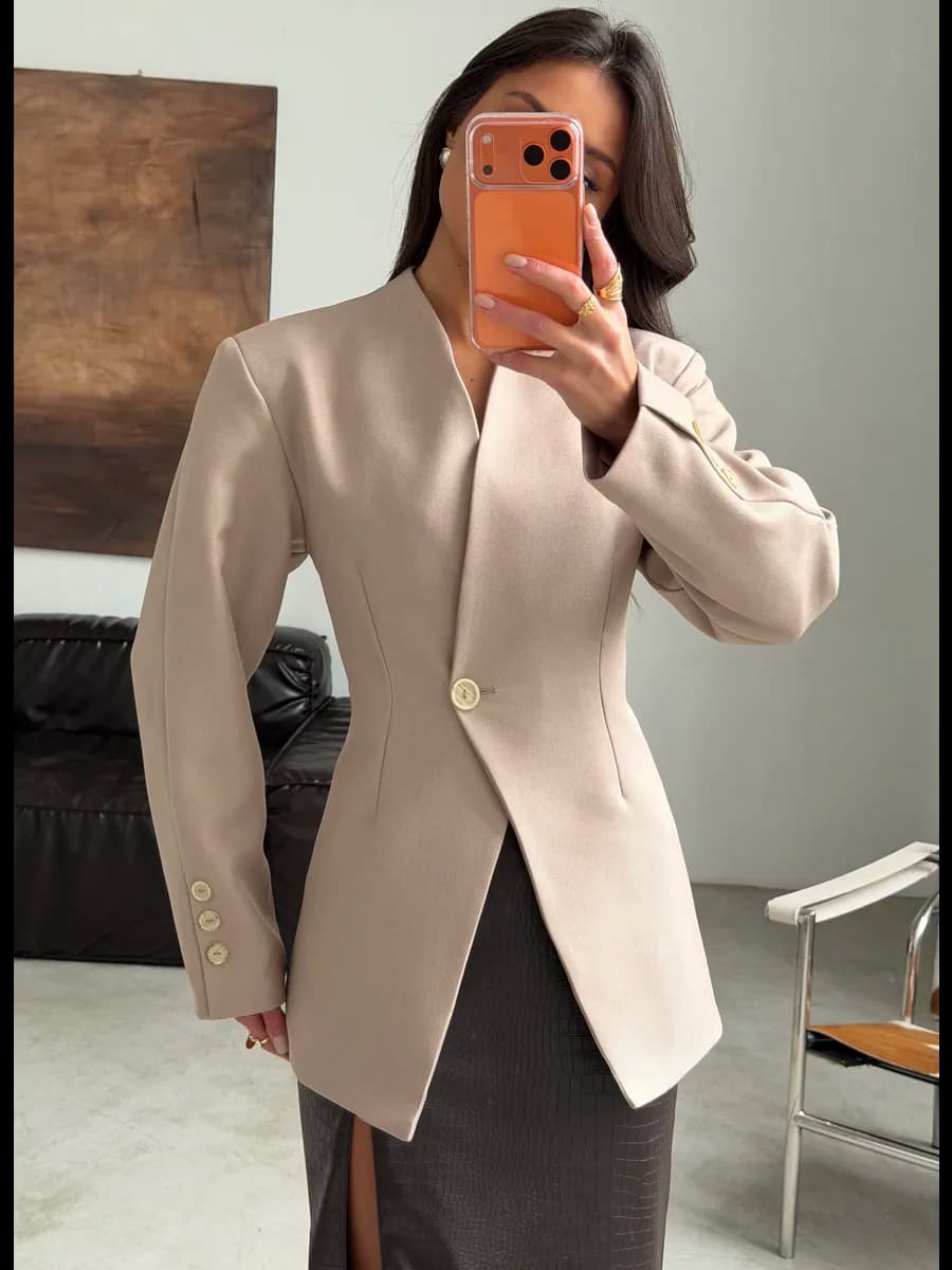 Пиджак приталенный оверсайз