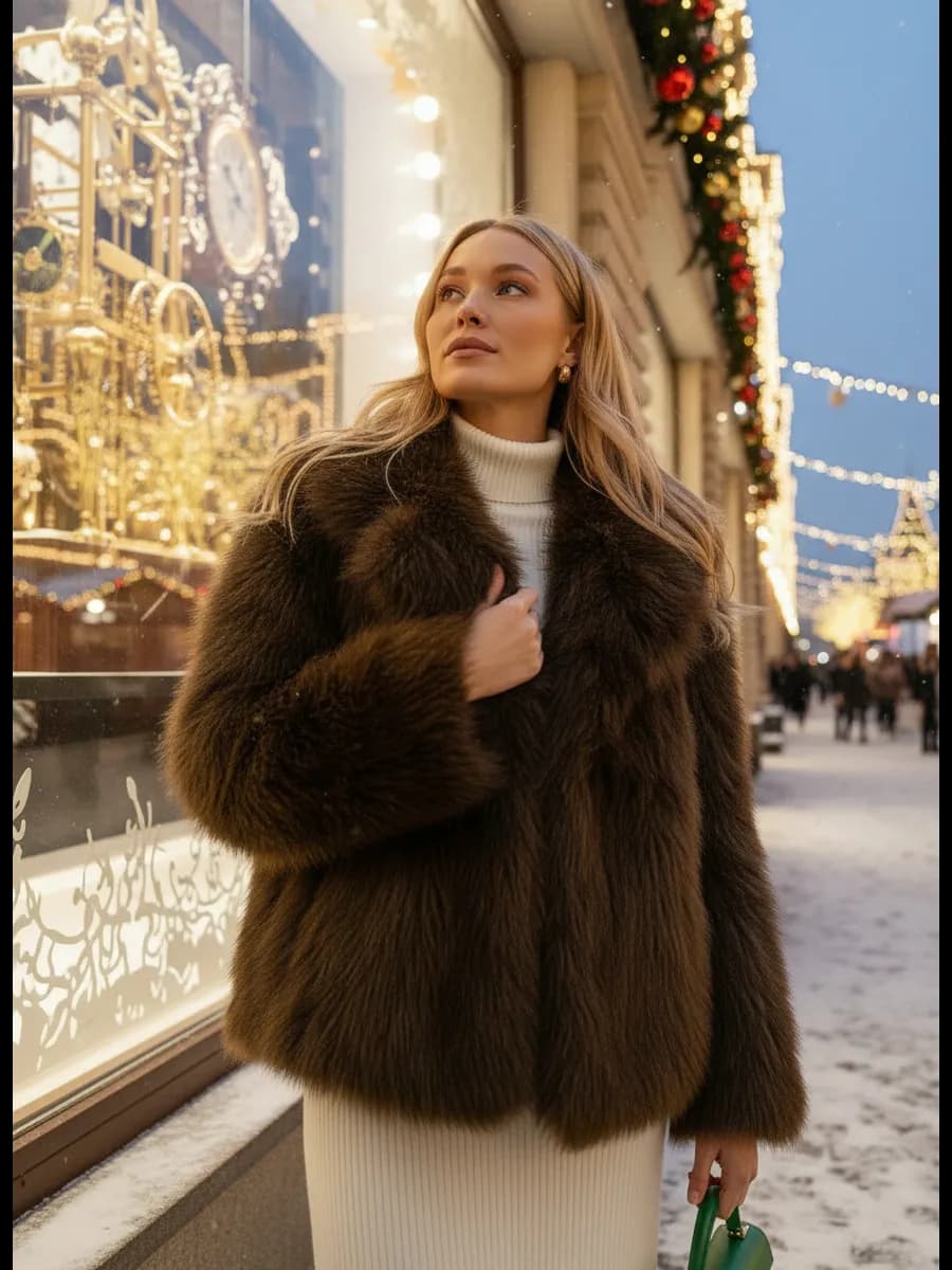 Шуба искусственная короткая