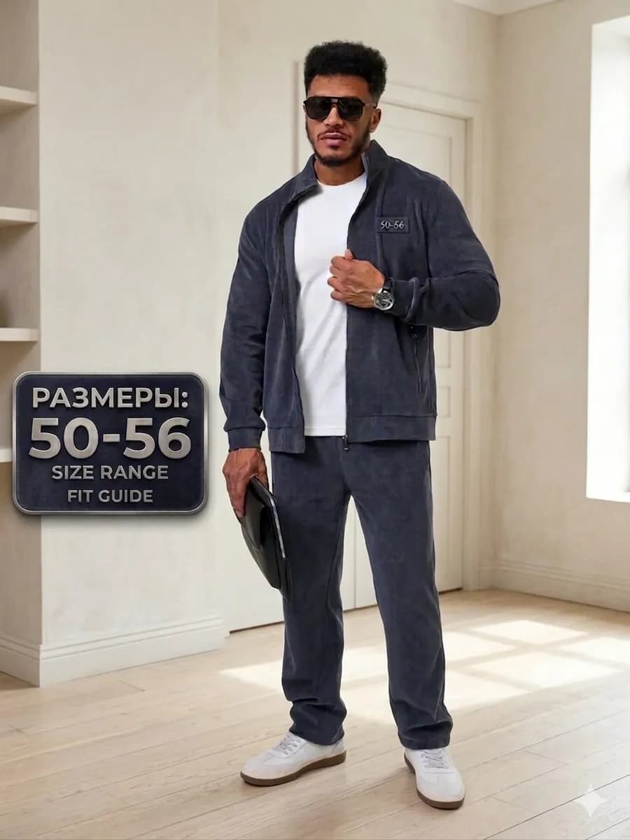 Костюм спортивный вельветовый на молнии