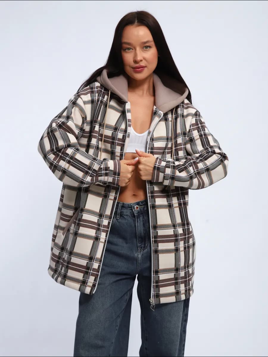 Толстовка женская на молнии с капюшоном