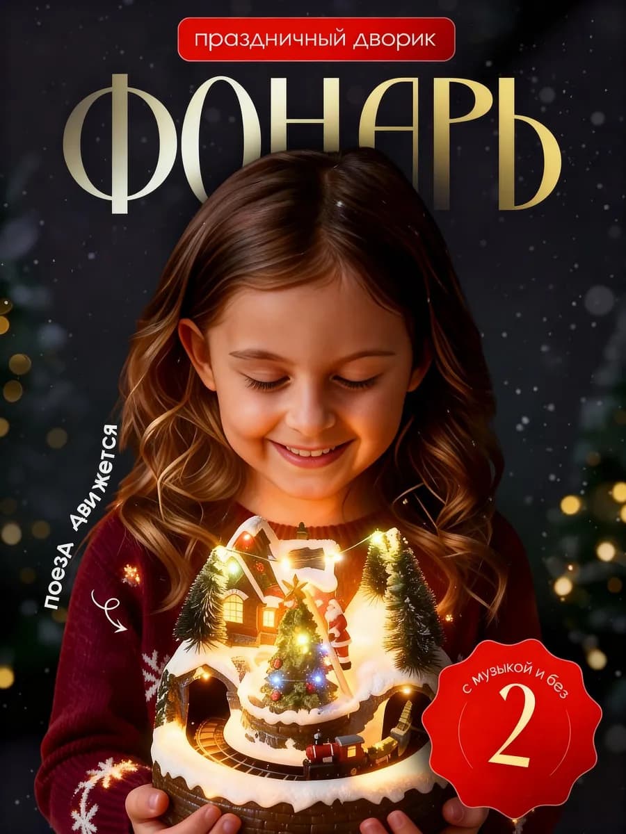 Новогодний светящийся фонари на елку подарок нг