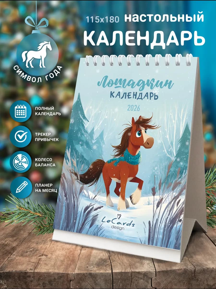 Календарь 2026 символ года подарок коллеге на новый год