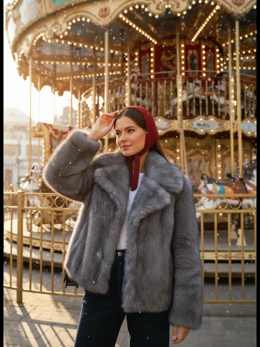 Шуба искусственная короткая экошуба зимняя