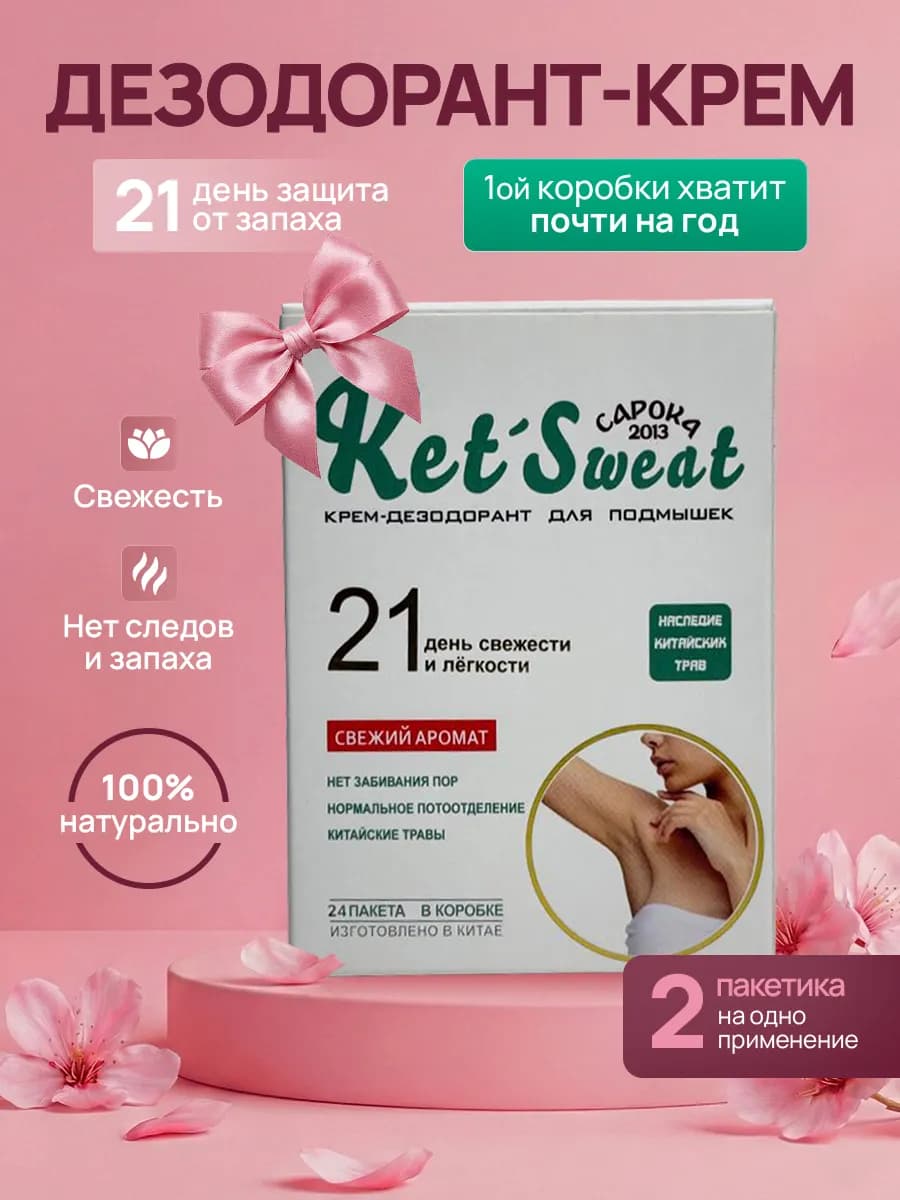 Крем-дезодорант женский для тела от пота - фото 1