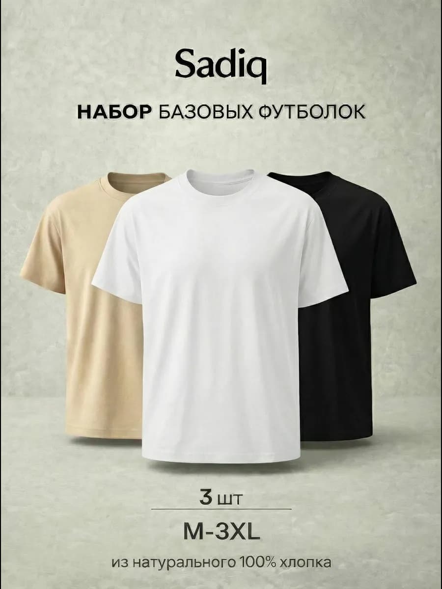 Футболка хлопок набор 3шт