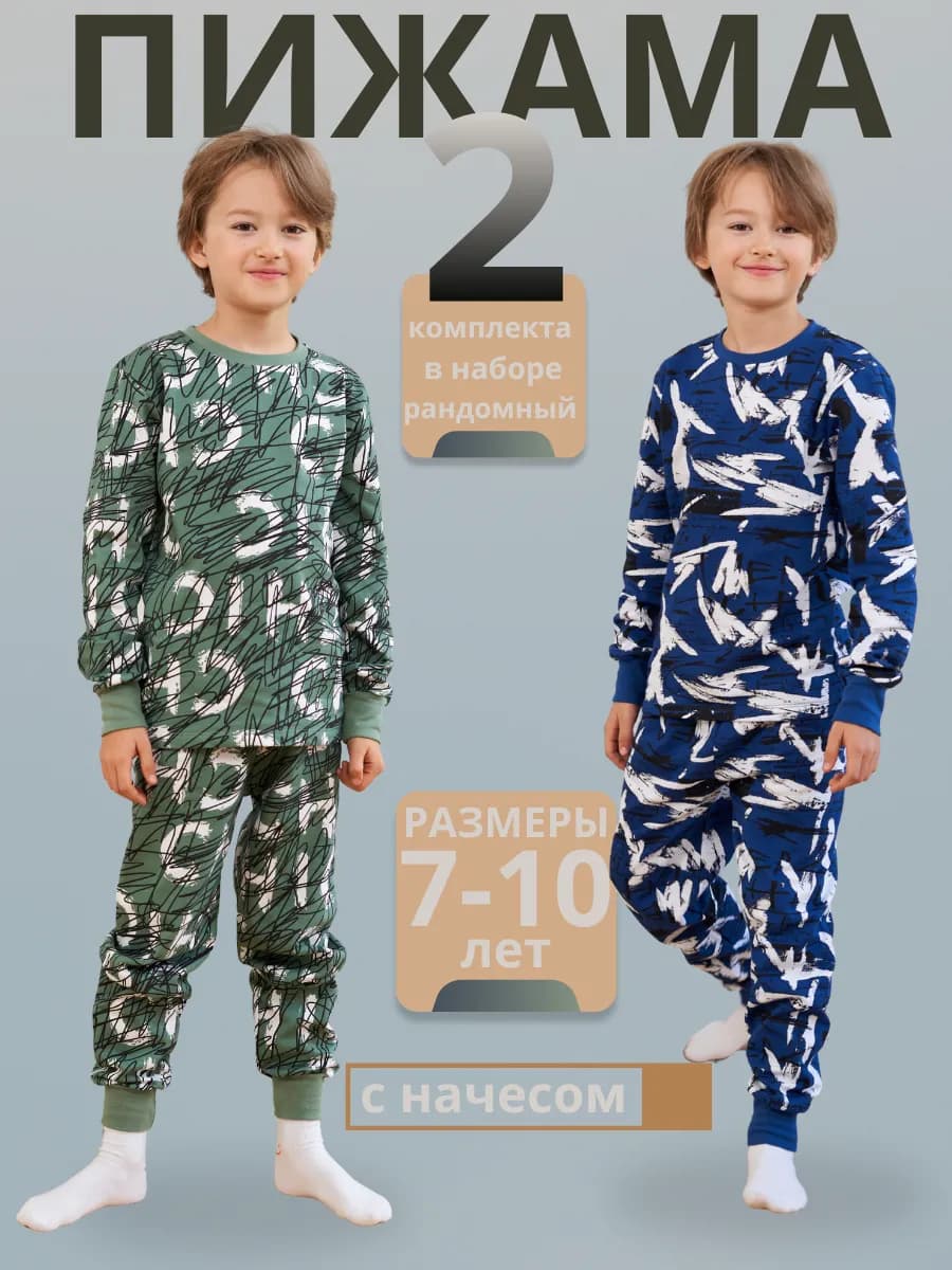 Набор пижам для мальчиков теплый