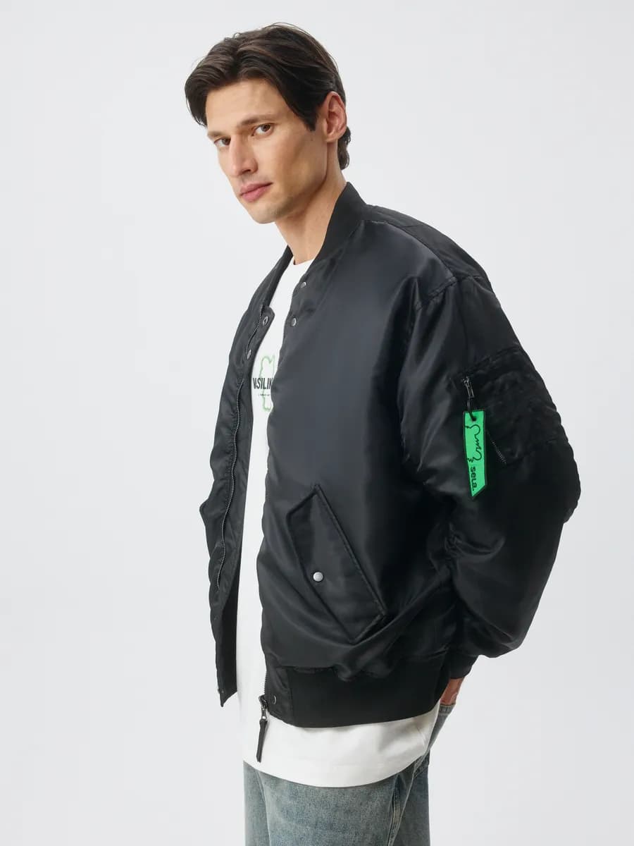 Бомбер оверсайз демисезонный непромокаемый двусторонний - фото 1