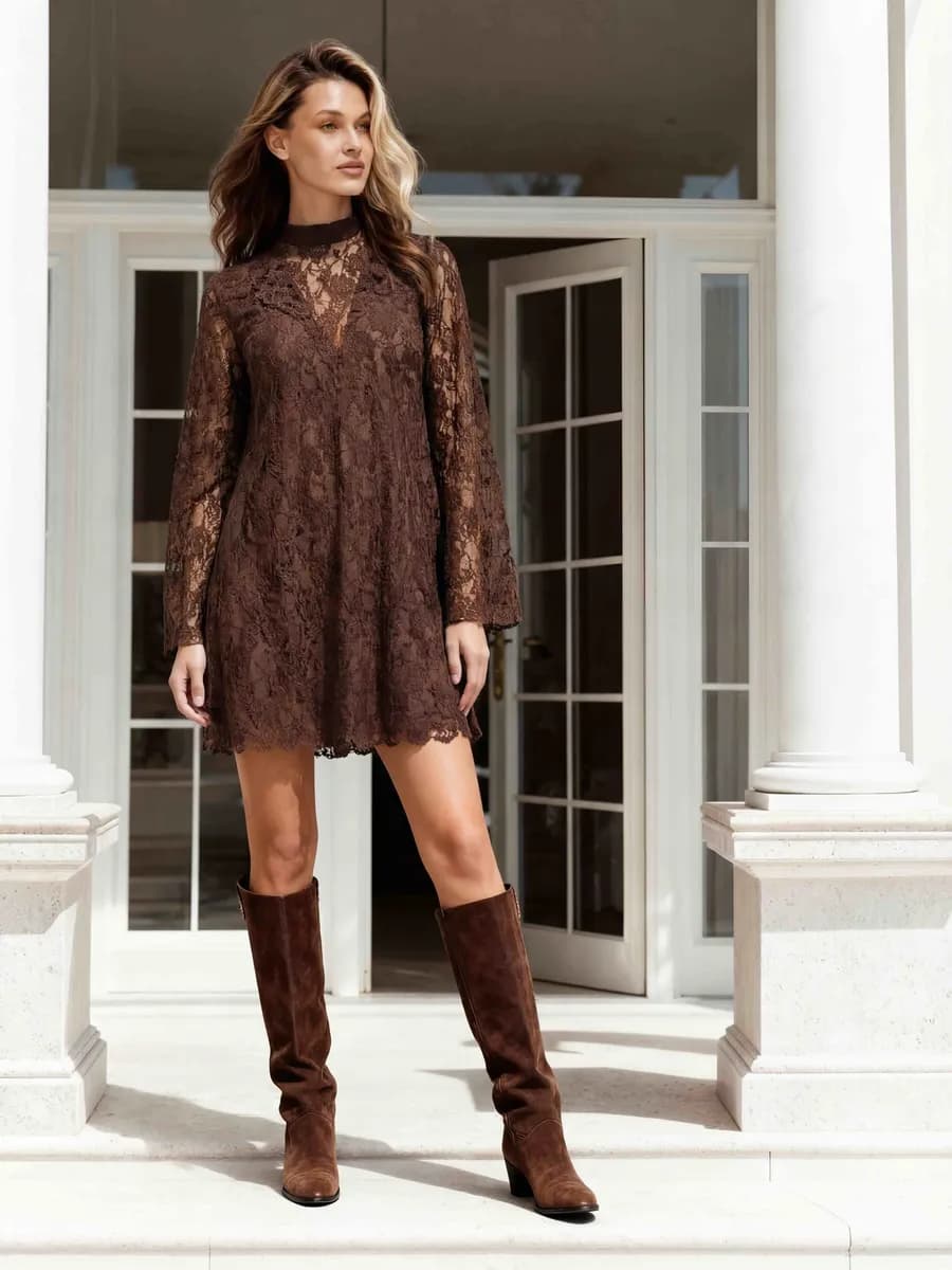 Платье женское кружевное