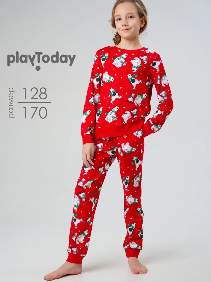 Пижама новогодняя свитшот, брюки